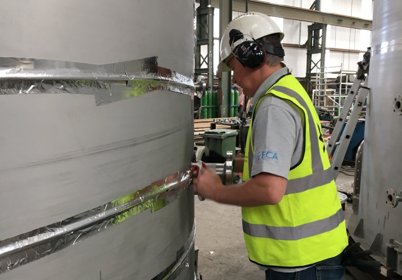 Industrial Trace Heating addition for fabricated tanks