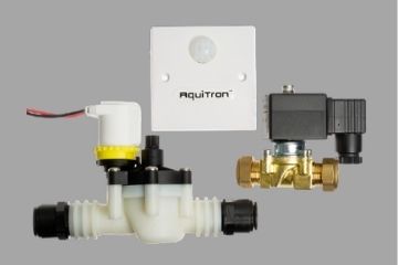 Aquilar AquiTron AT-PIR-SOV controller, PIR sensor and water solenoid valve system.