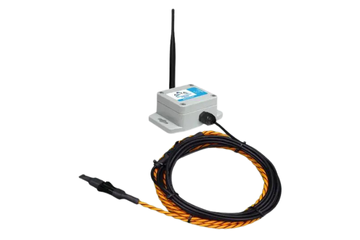 The Monnit ALTA Wireless Water Rope Sensors detect conductive liquids anywhere along the length of the detection rope by using two wires covered with conducting polymer.