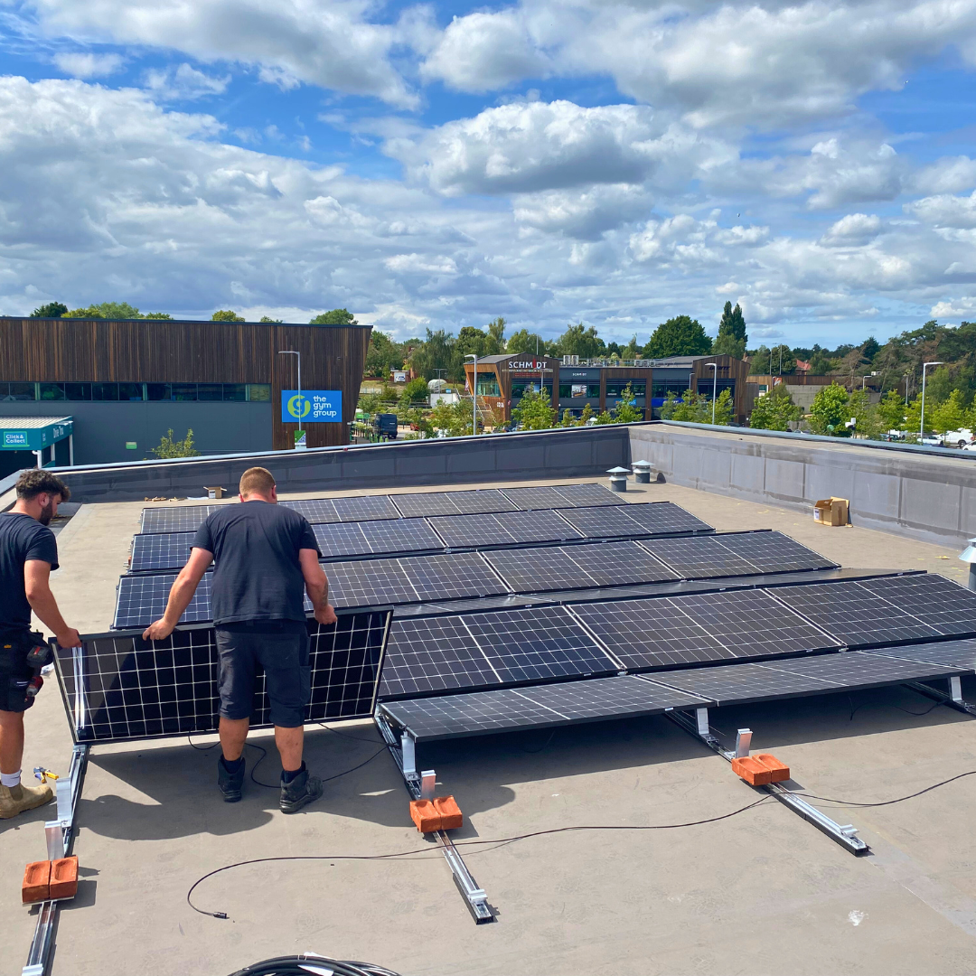 Installation of 40 x 450W solar panels and a Solus 20kW inverter to produce renewable energy to power our facilities.